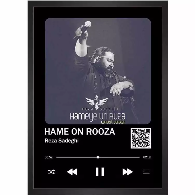 قاب موزیکال رضا صادقی  (سایز 20.25)