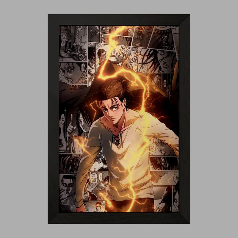 تابلو دنیای قاب مدل ارن یگر انیمه اتک آن تایتان Attack on Titan  کد 10999