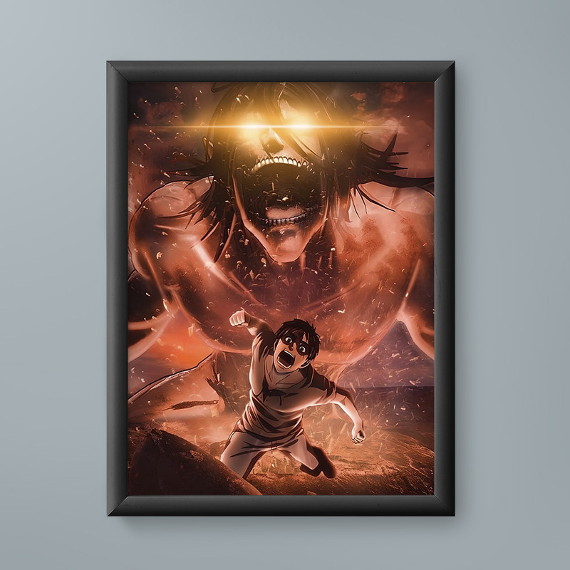 تابلو مدل انیمه ارن یگر اتک ان تایتان Eren Jaeger attack on titan 15