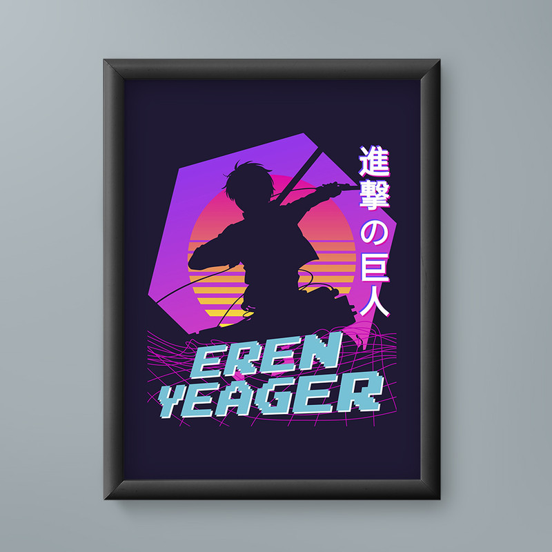 تابلو مدل ارن یگر اتک ان تایتان eren yeager attack on titan 02