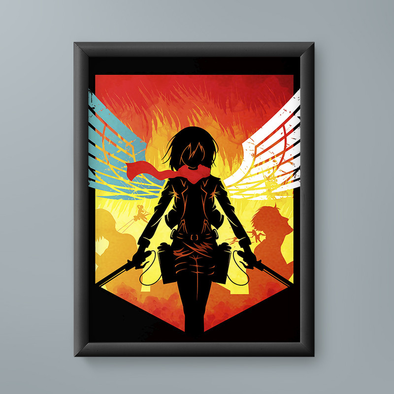 تابلو مدل میکاسا اتک ان تایتان 04  mikasa attack on titan
