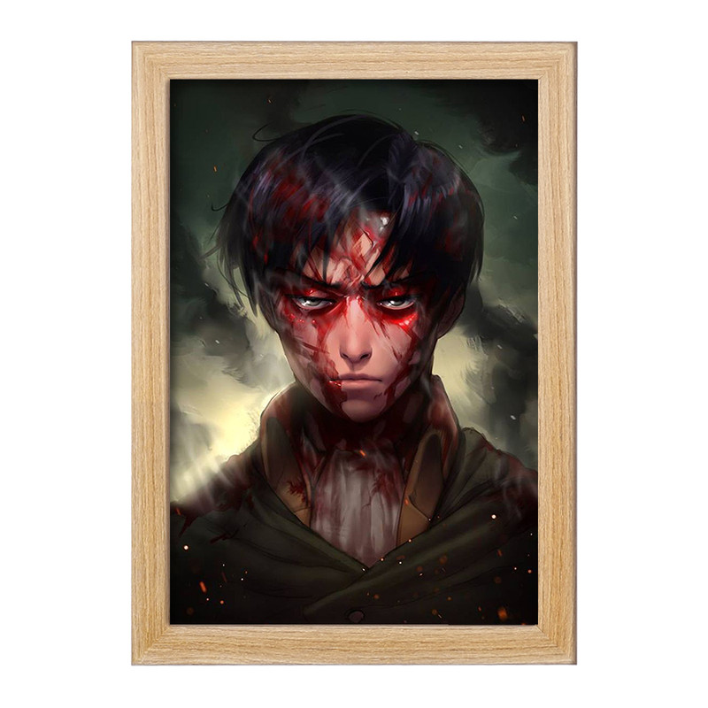 تابلو دنیای قاب مدل لیوای انیمه اتک آن تایتان Attack on Titan  کد 18511