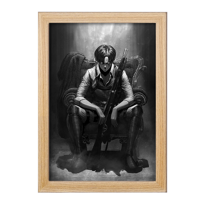 تابلو دنیای قاب مدل لیوای آکرمن انیمه اتک آن تایتان Attack on Titan  کد 11026