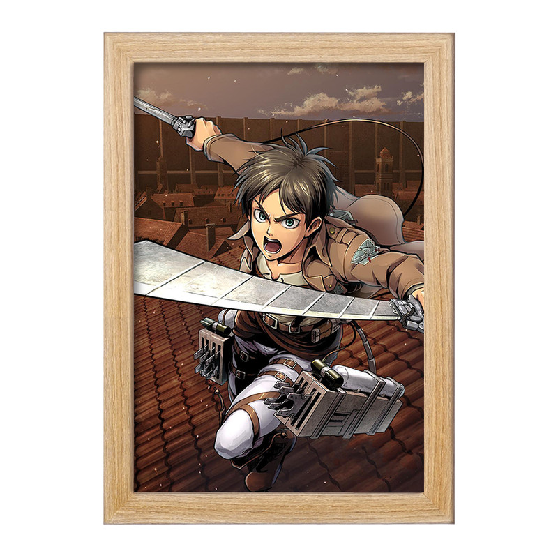 تابلو دنیای قاب مدل ارن انیمه اتک آن تایتان Attack on Titan  کد 4844