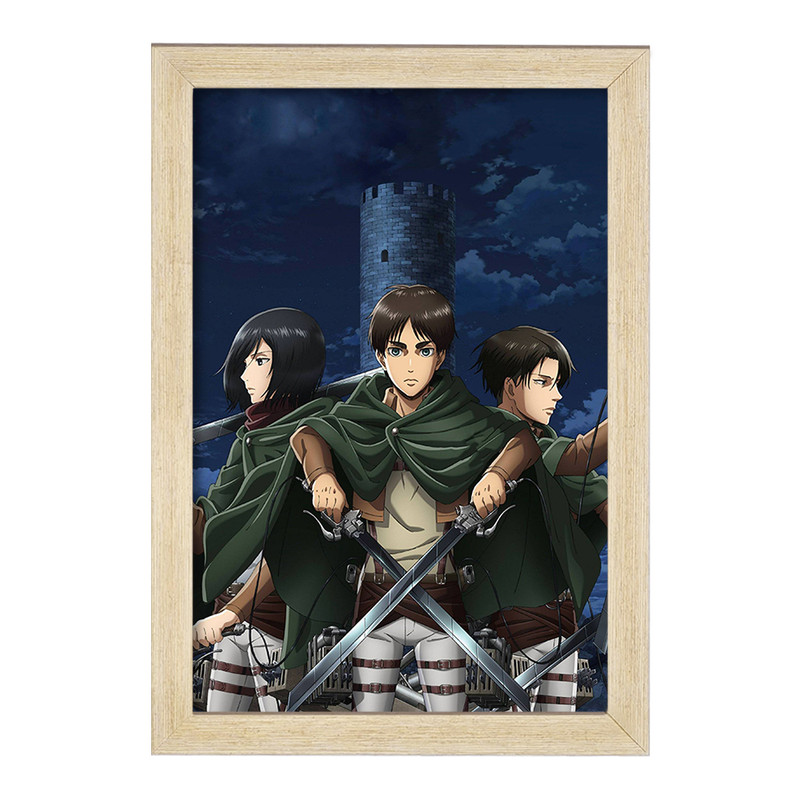 تابلو دنیای قاب مدل انیمه اتک آن تایتان Attack on Titan  کد 4841
