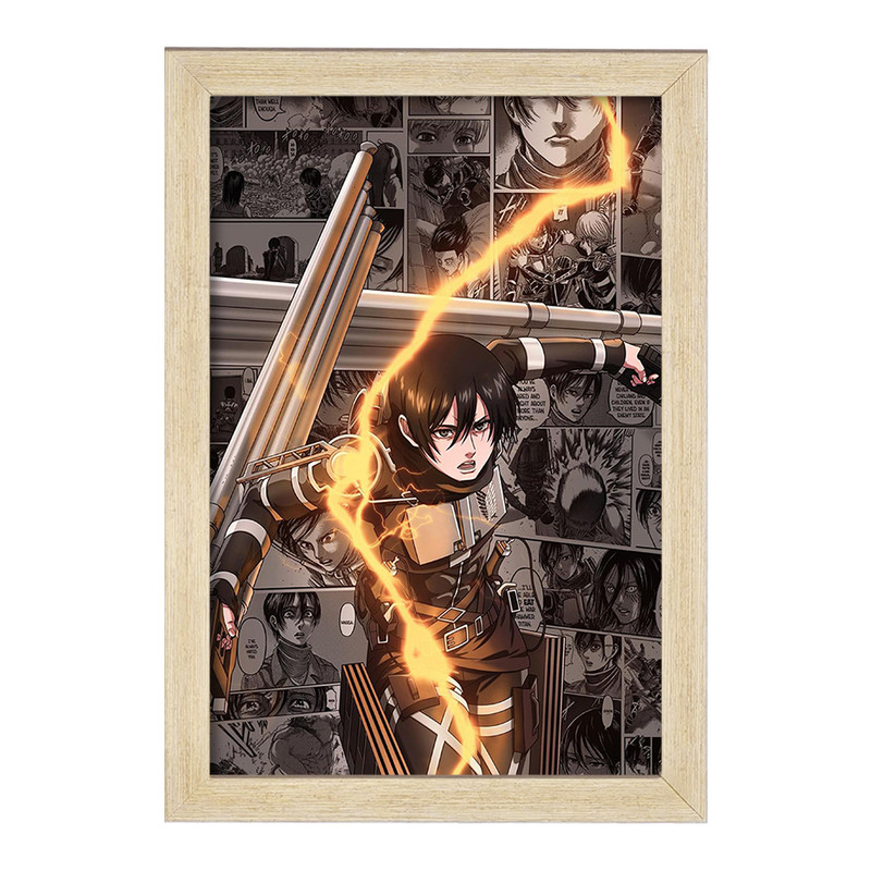 تابلو دنیای قاب مدل میکاسا آکرمن انیمه اتک آن تایتان Attack on Titan  کد 11003