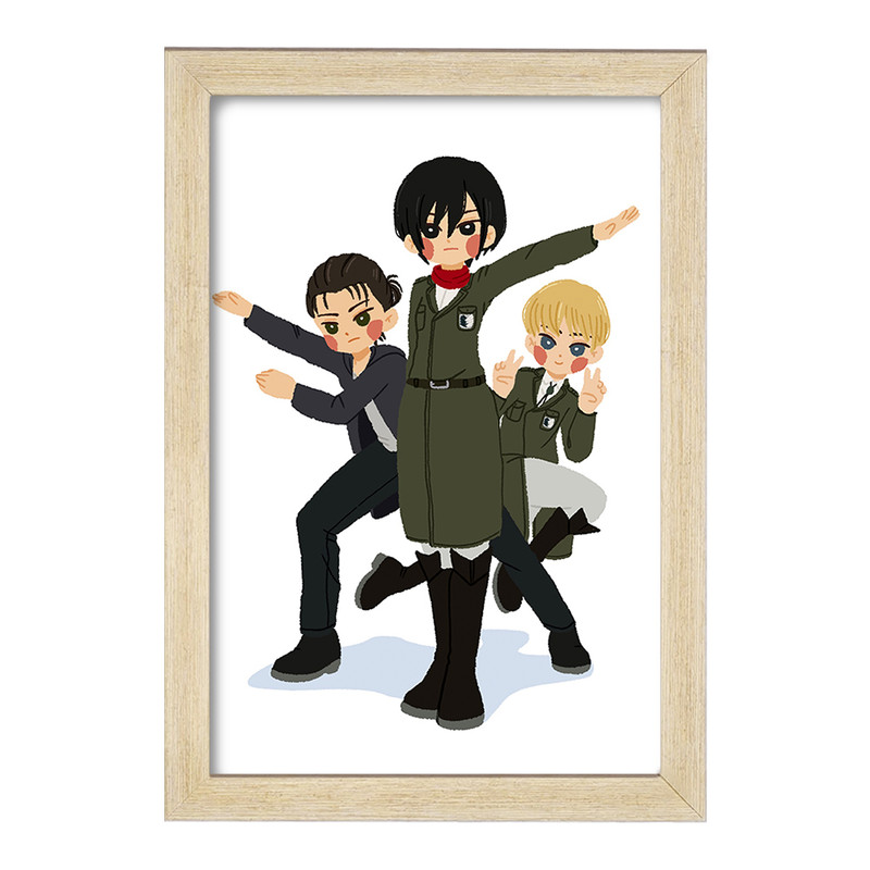 تابلو دنیای قاب مدل ارمین میکاسا ارن انیمه اتک آن تایتان Attack on Titan  کد 18595