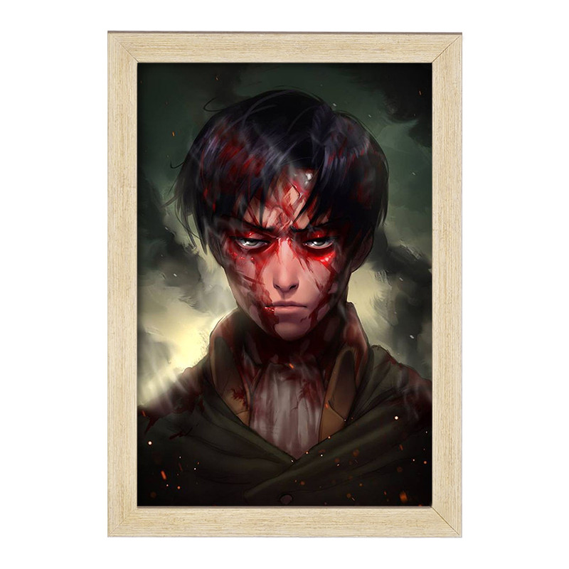 تابلو دنیای قاب مدل لیوای انیمه اتک آن تایتان Attack on Titan  کد 18511