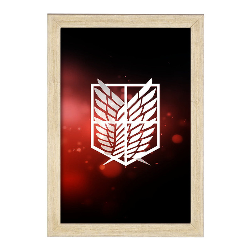 تابلو دنیای قاب مدل بال آزادی انیمه اتک آن تایتان Attack on Titan  کد 10971