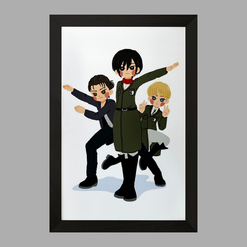 تابلو دنیای قاب مدل ارمین میکاسا ارن انیمه اتک آن تایتان Attack on Titan  کد 18595