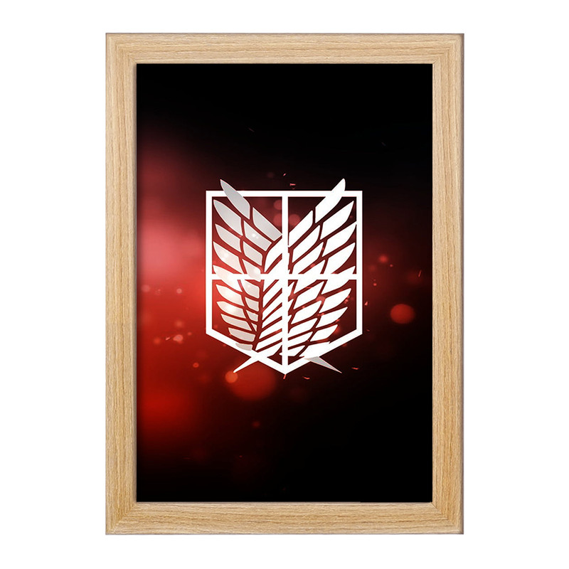 تابلو دنیای قاب مدل بال آزادی انیمه اتک آن تایتان Attack on Titan  کد 10971