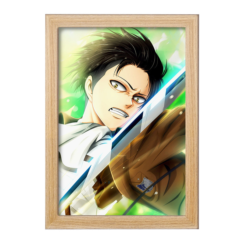 تابلو دنیای قاب مدل لیوای آکرمن انیمه اتک آن تایتان Attack on Titan  کد 11035