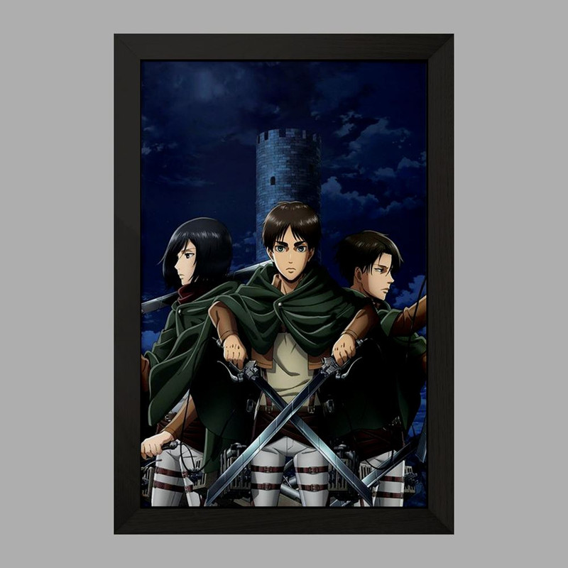 تابلو دنیای قاب مدل انیمه اتک آن تایتان Attack on Titan  کد 4841