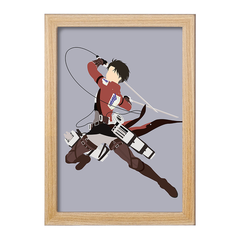 تابلو دنیای قاب مدل لیوای انیمه اتک آن تایتان Attack on Titan  کد 18553