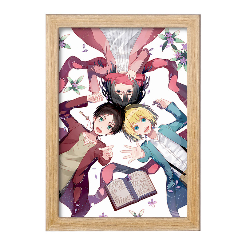 تابلو دنیای قاب مدل میکاسا و ارن و ارمین انیمه اتک آن تایتان Attack on Titan  کد 18562