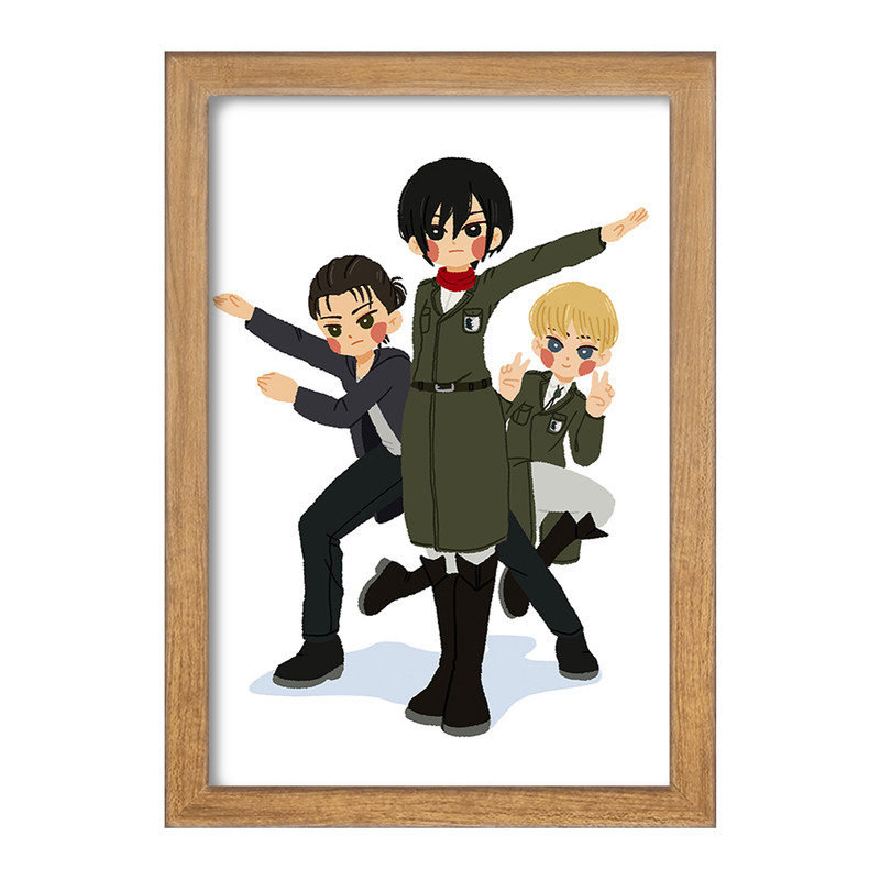 تابلو دنیای قاب مدل ارمین میکاسا ارن انیمه اتک آن تایتان Attack on Titan  کد 18595