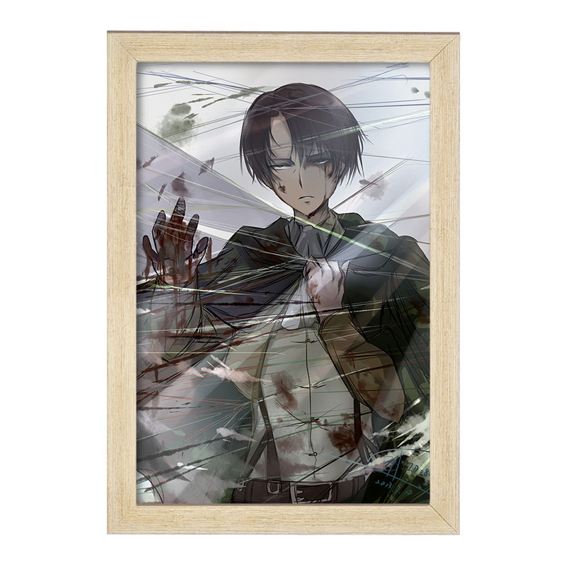 تابلو دنیای قاب مدل لیوای انیمه اتک آن تایتان Attack on Titan  کد 18619