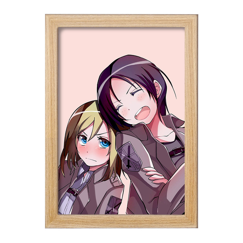 تابلو دنیای قاب مدل هیستوریا و یمیر انیمه اتک آن تایتان Attack on Titan  کد 11041