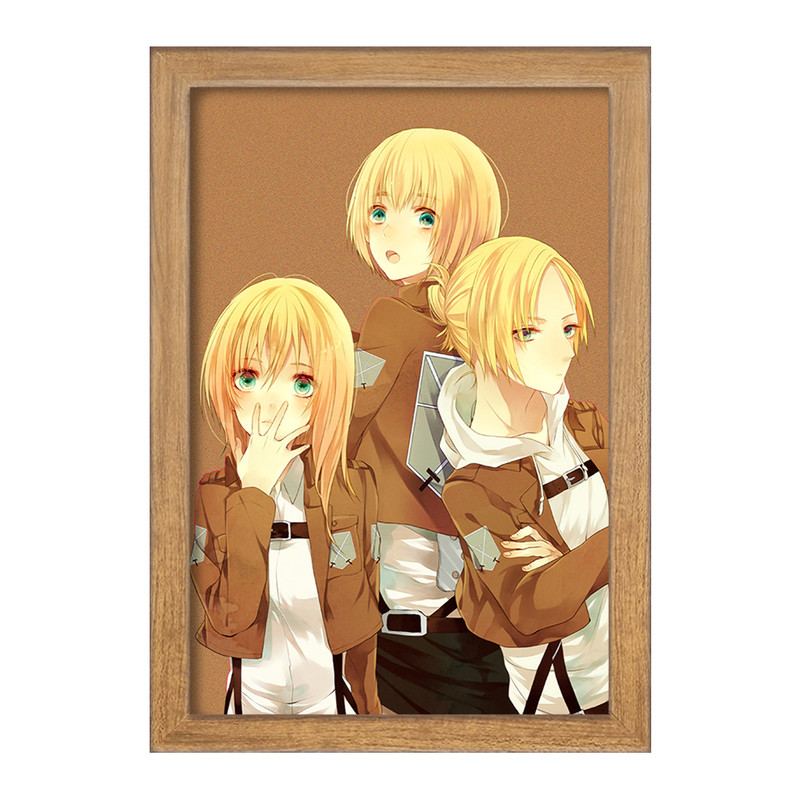 تابلو دنیای قاب مدل هیستوریا و ارمین و آنی انیمه اتک آن تایتان Attack on Titan  کد 11056