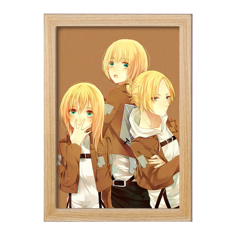 تابلو دنیای قاب مدل هیستوریا و ارمین و آنی انیمه اتک آن تایتان Attack on Titan  کد 11056