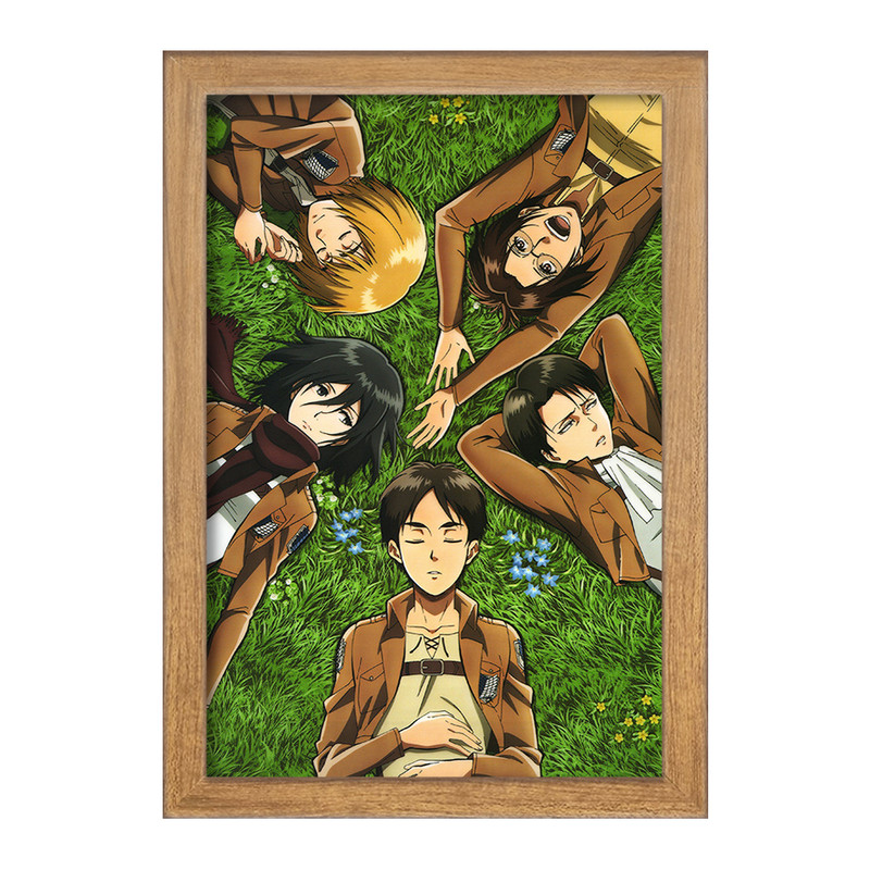 تابلو دنیای قاب مدل انیمه اتک آن تایتان Attack on Titan  کد 4843