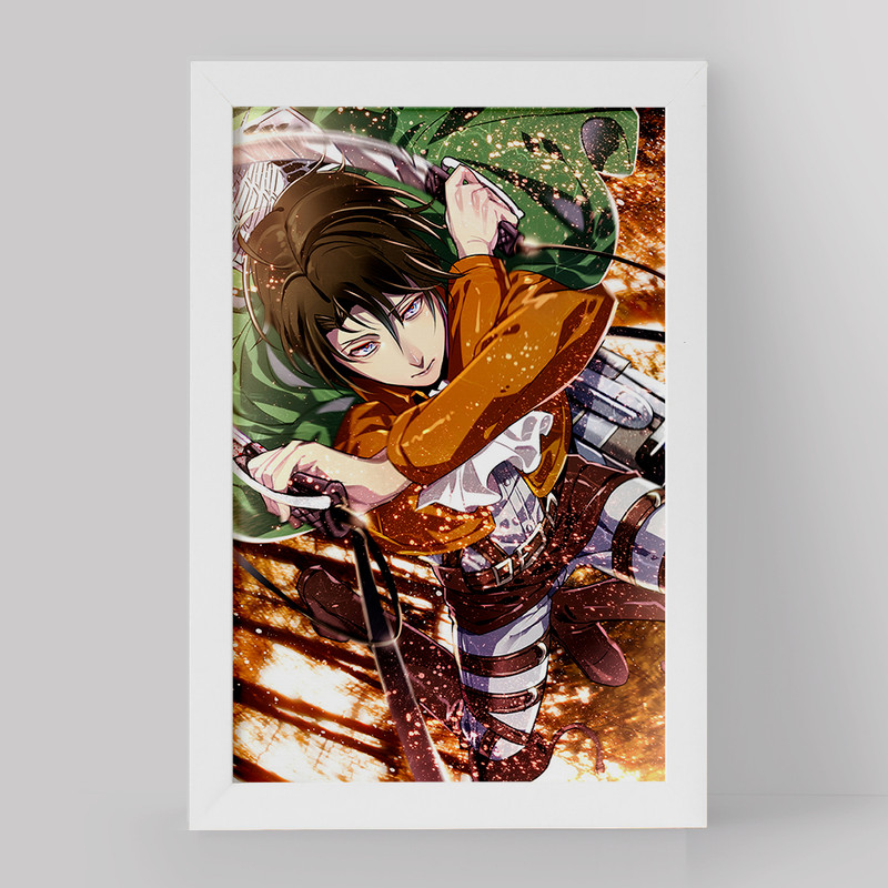 تابلو دنیای قاب مدل لیوای انیمه اتک آن تایتان Attack on Titan کد 18525