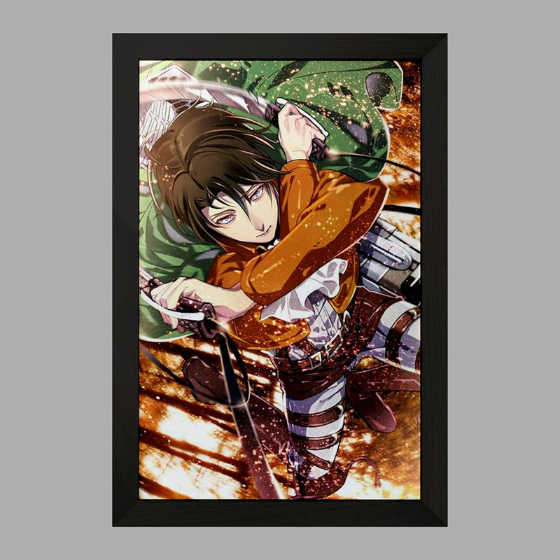 تابلو دنیای قاب مدل لیوای انیمه اتک آن تایتان Attack on Titan  کد 18525