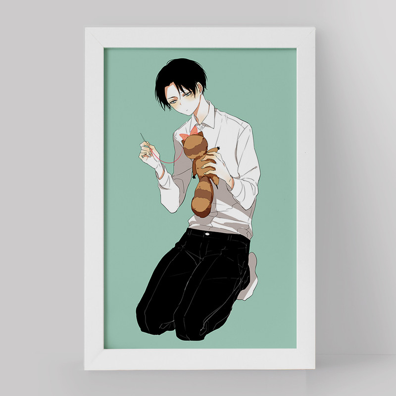 تابلو دنیای قاب مدل لیوای اکرمن انیمه اتک آن تایتان Attack on Titan کد 18627