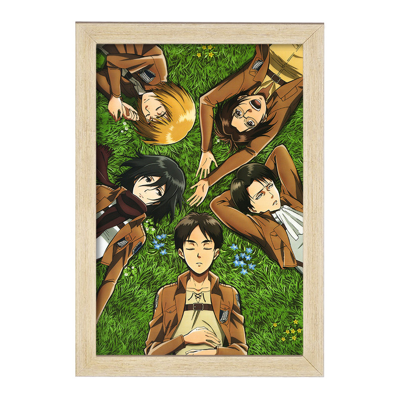 تابلو دنیای قاب مدل انیمه اتک آن تایتان Attack on Titan  کد 4843