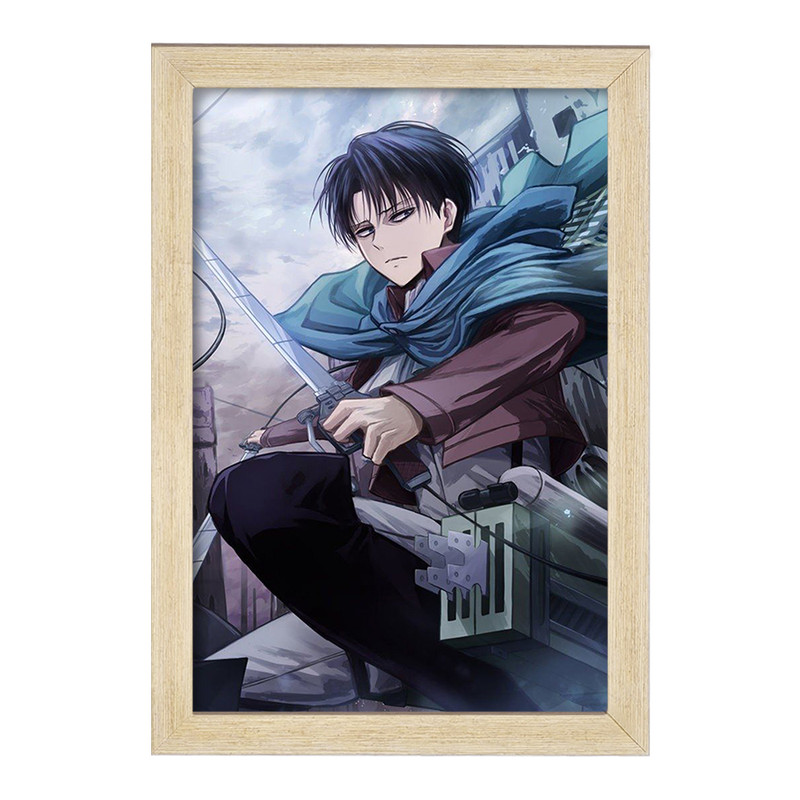 تابلو دنیای قاب مدل لیوای و میکاسا انیمه اتک آن تایتان Attack on Titan  کد 10983
