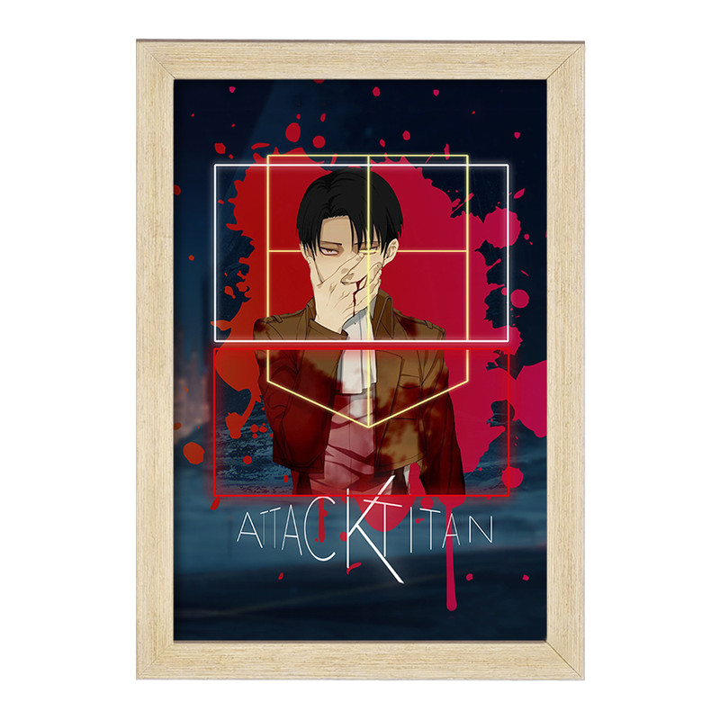 تابلو دنیای قاب مدل لیوای آکرمن انیمه اتک آن تایتان Attack on Titan  کد 11009