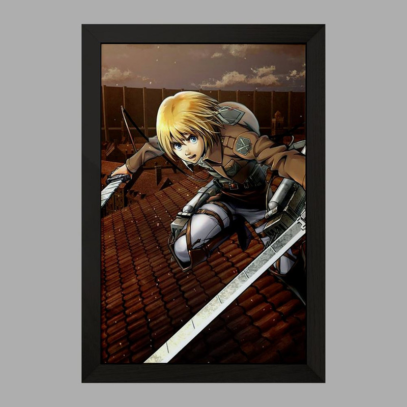تابلو دنیای قاب مدل آرمین آرلرت انیمه اتک آن تایتان Attack on Titan  کد 4845