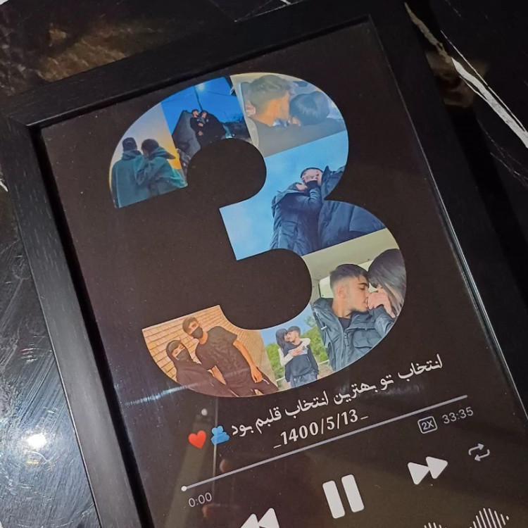 کادوتولد وسالگرد-تابلو موزیکال عددتولد و سن عدد دلخواه شما سایز A4