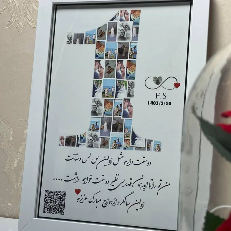 قاب موزیکال مدل کلاژ اعداد قابل سفارش در ابعاد مختلف