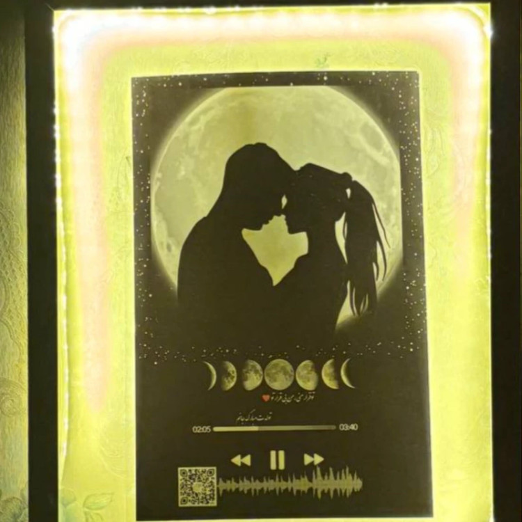 تابلو چراغدار موزیکال با طراحی دلخواه شما سایز 20 در30