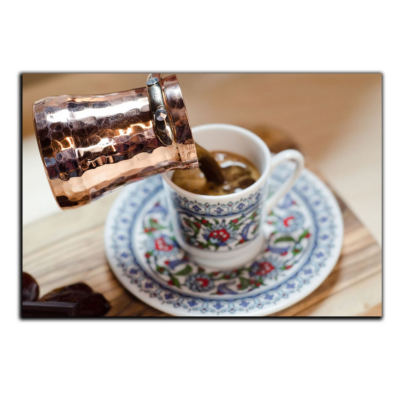 تابلو شاسی دنیای قاب طرح قهوه ترک مدل SH-5279