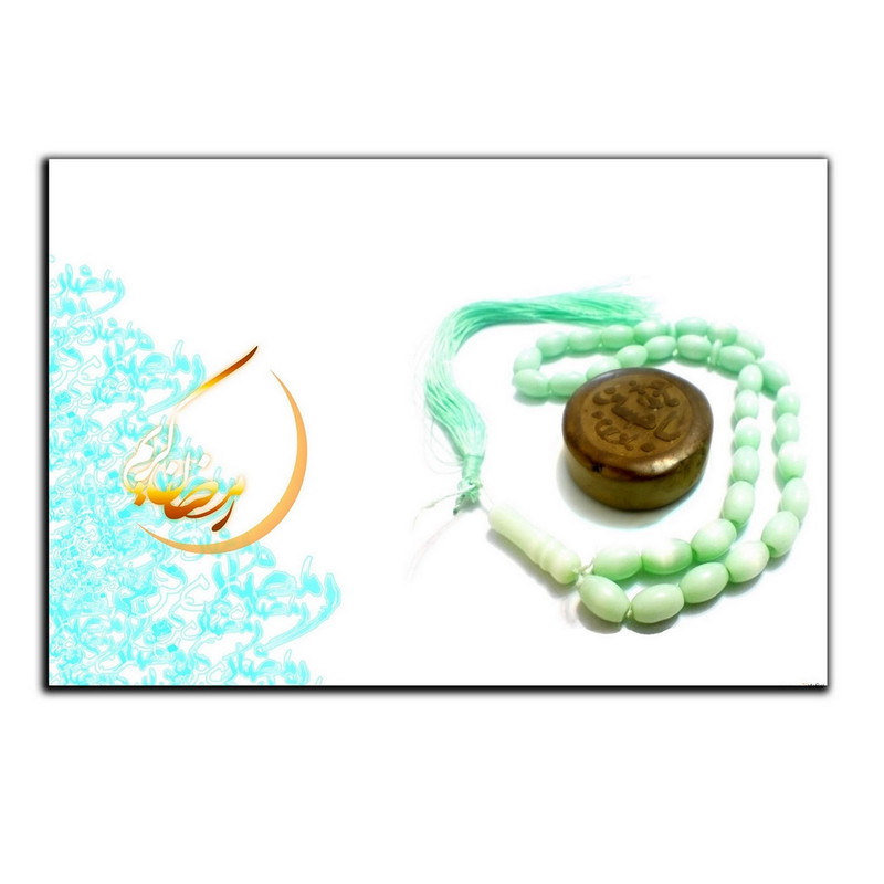 تابلو شاسی دنیای قاب طرح مذهبی مهر و تسبیح مدل SH-8455