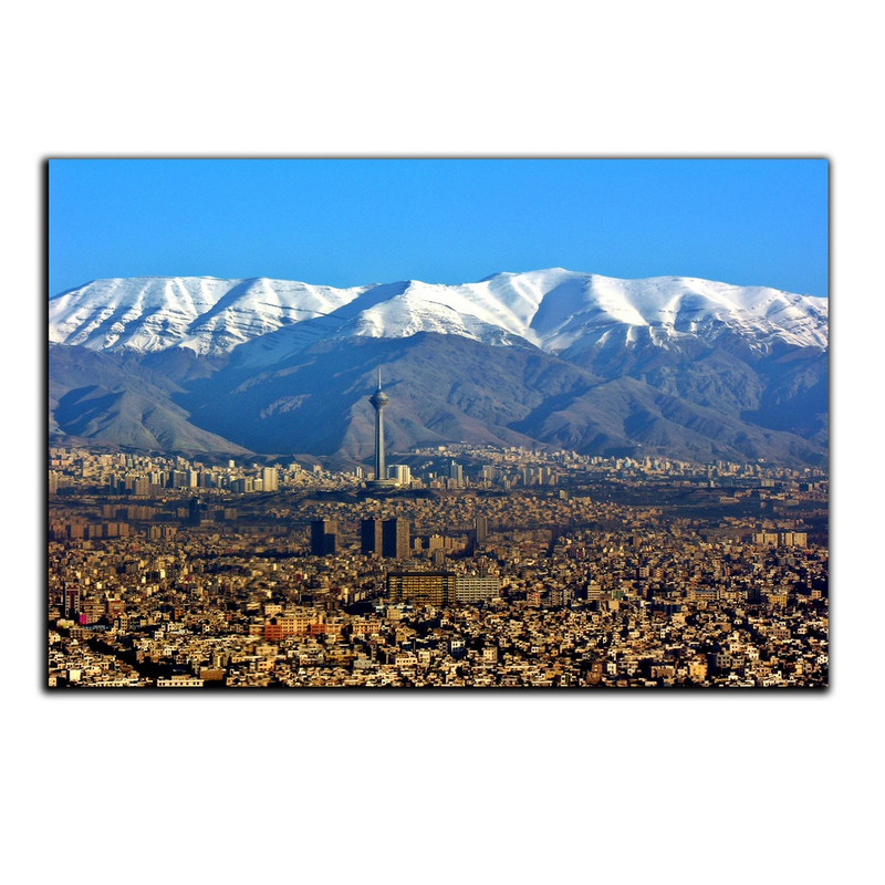 تابلو شاسی دنیای قاب طرح منظره شهر تهران برج میلاد مدل SH-671