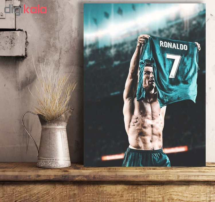 تابلو شاسی دنیای قاب طرح کریستیانو رونالدو مدل Football 03