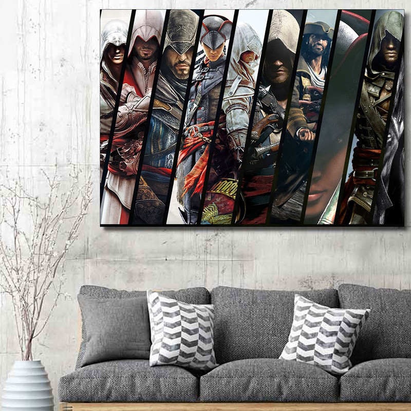 تابلو شاسی دنیای قاب طرح Assassins Creed مدل بازی 03
