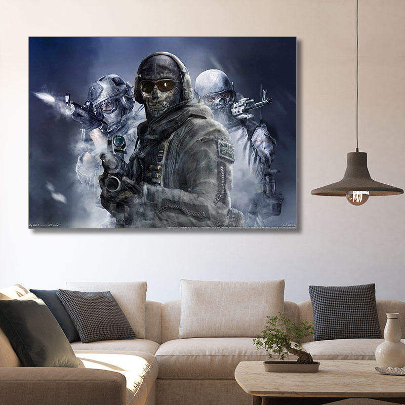 تابلو شاسی دنیای قاب طرح بازی Call of Duty مدل بازی کامپیوتری 1