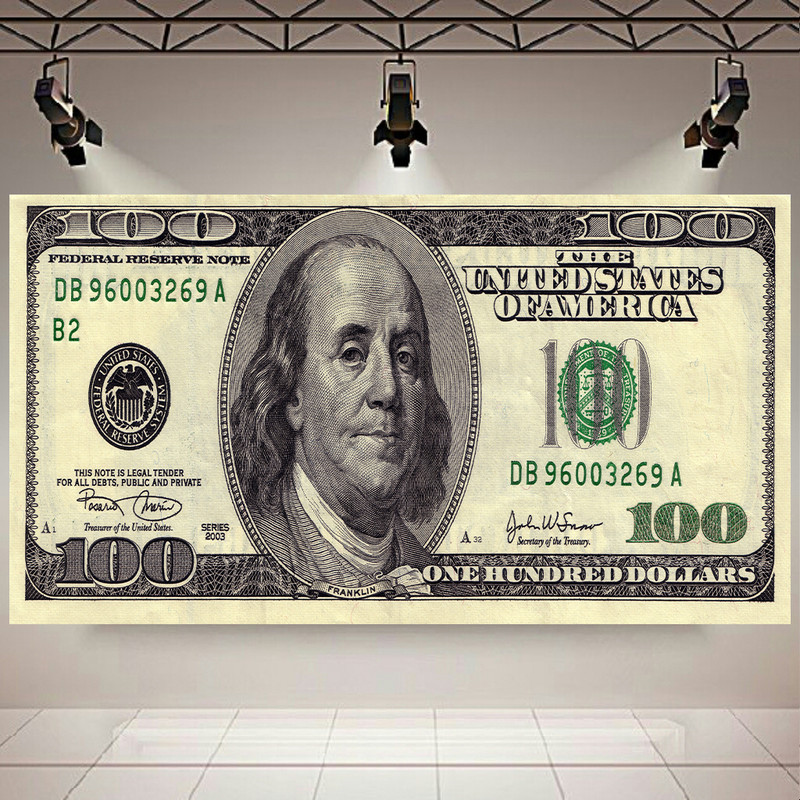 تابلو شاسی طرح اسکناس صد دلاری کد AR5050