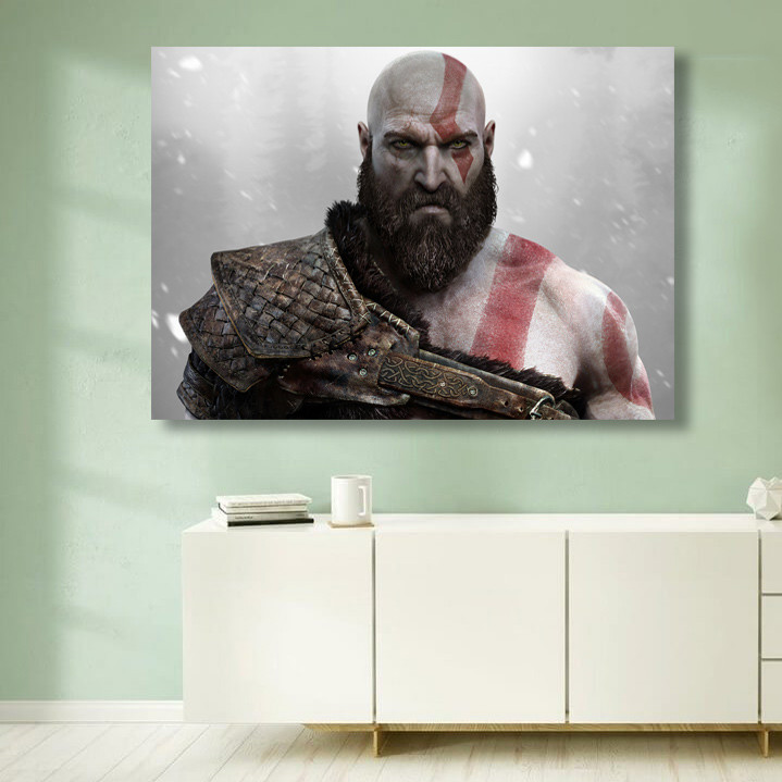تابلو شاسی دنیای قاب طرح بازی God Of War مدل Amazing Game 4