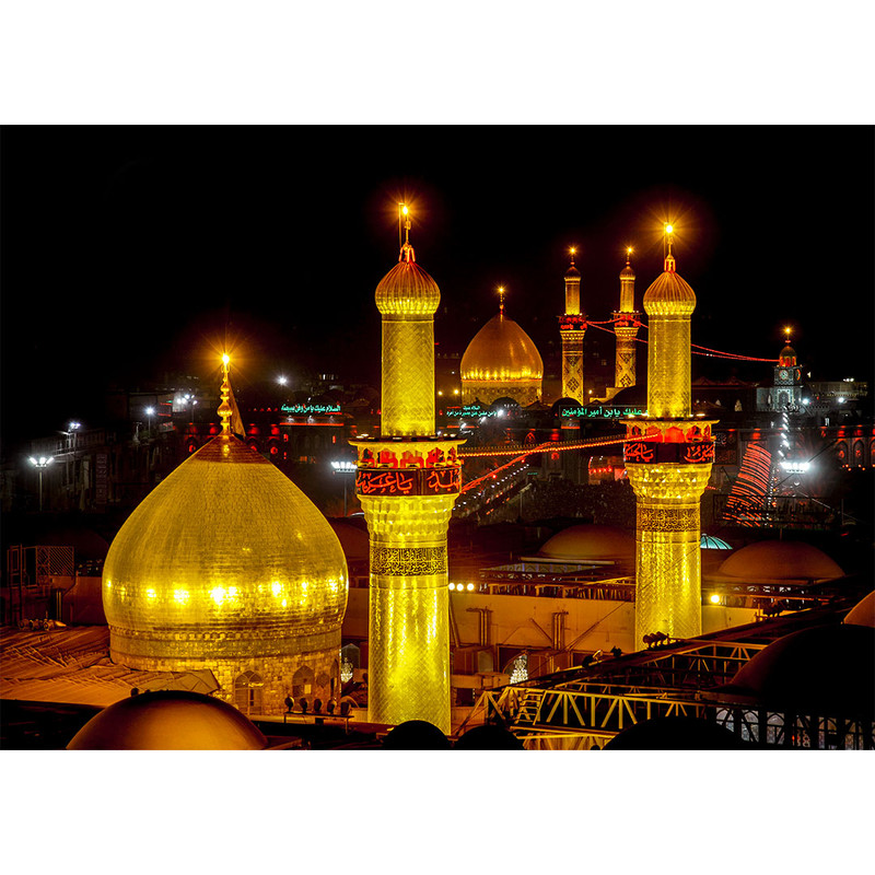 تابلو شاسی مدل کربلا بین الحرمین حرم مطهر امام حسین(ع) و حضرت ابالفضل العباس(ع) کد 21