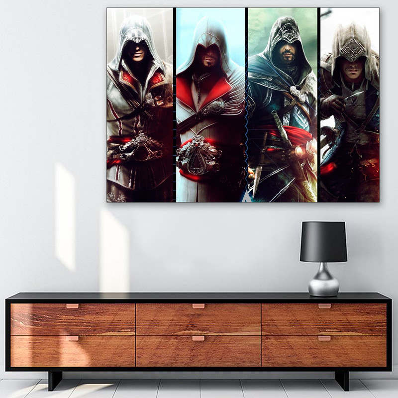 تابلو شاسی دنیای قاب طرح بازی Assassins Creed مدل Odyssey Origins 01