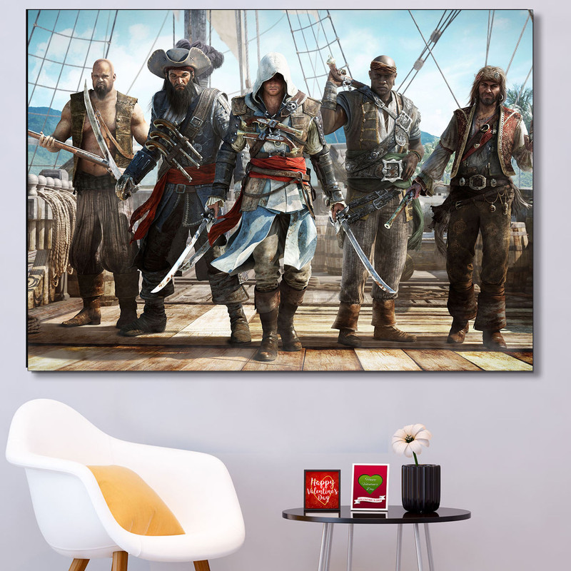 تابلو شاسی دنیای قاب طرح بازی Assassins Creed مدل Game 19