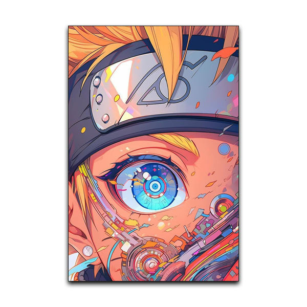 تابلو شاسی دنیای قاب مدل ناروتو کوچولو بانمک و کیوت انیمه ناروتو طرح Naruto Cute Boruto Anime کد BABY15
