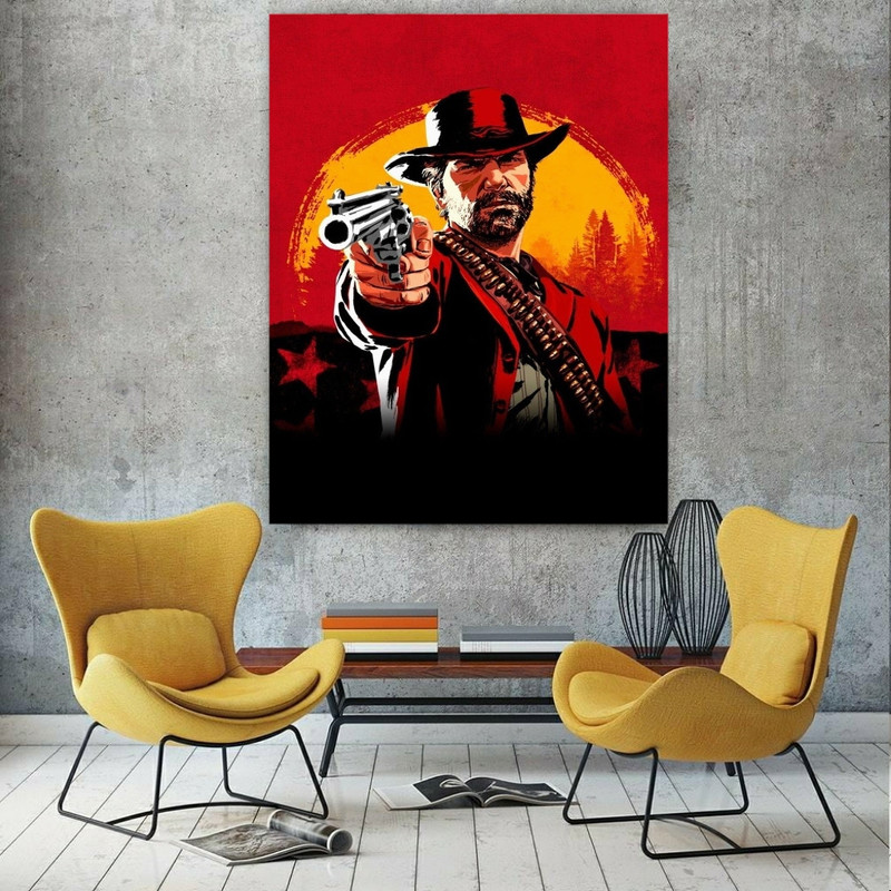 تابلو شاسی طرح گیم ردد Red dead redemption 2 مدل  SDB1635