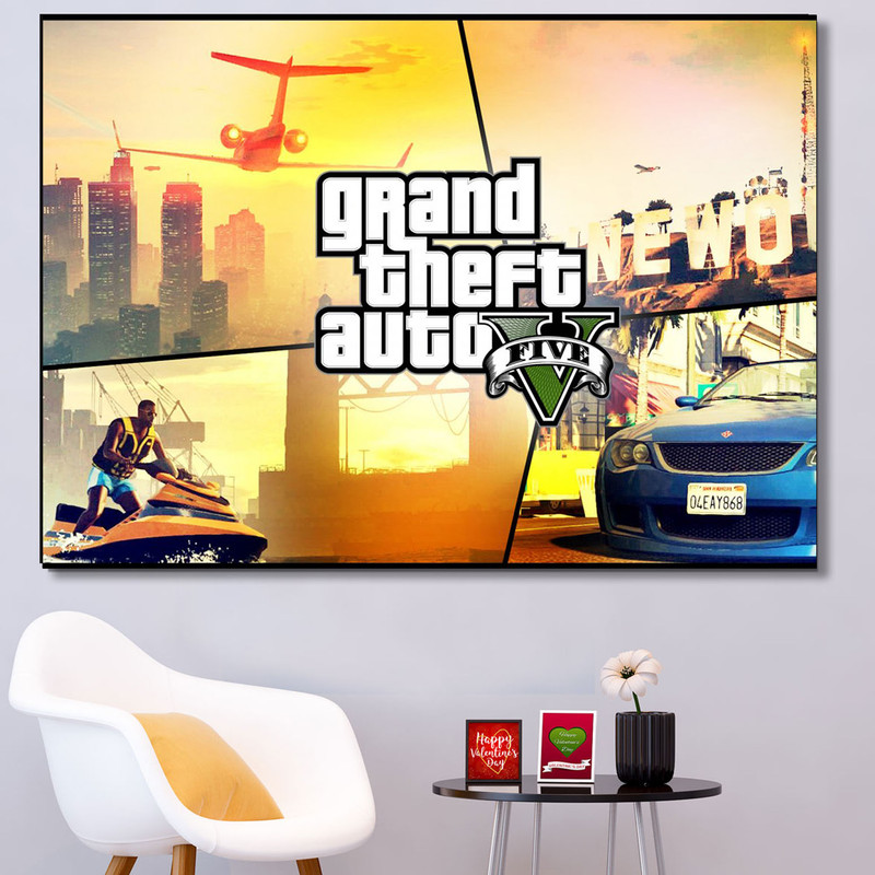 تابلو شاسی دنیای قاب مدل بازی GTA V کد Game 16