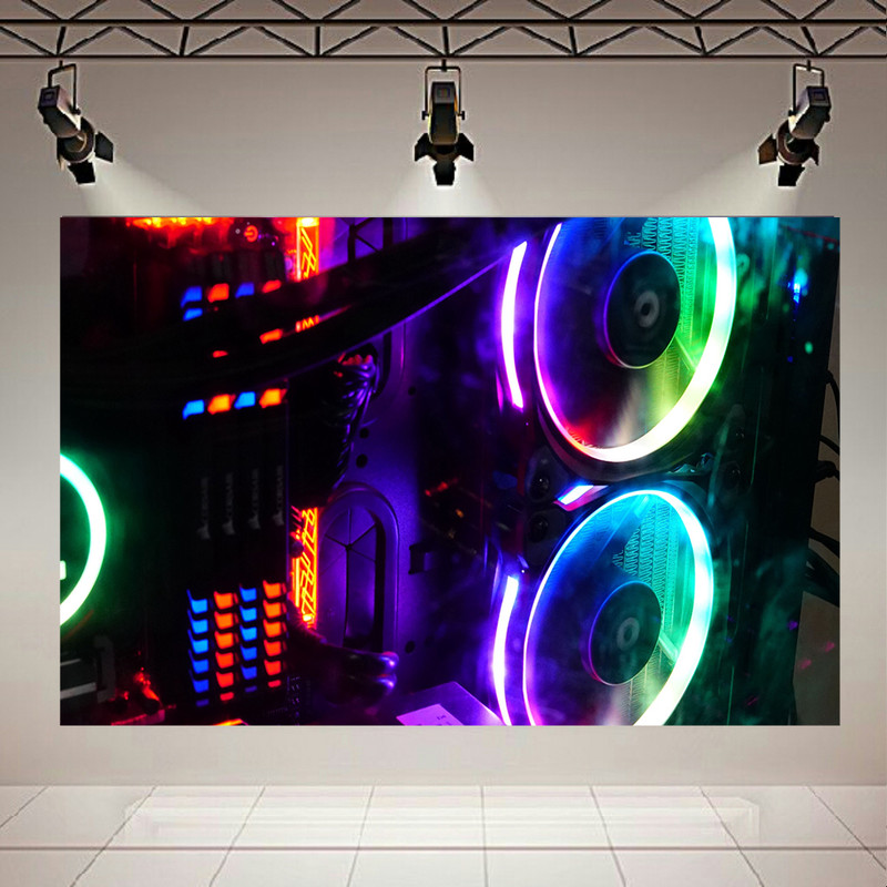 تابلو شاسی طرح گیمینگ مدل  نئون و کیس RGB کد AR30907